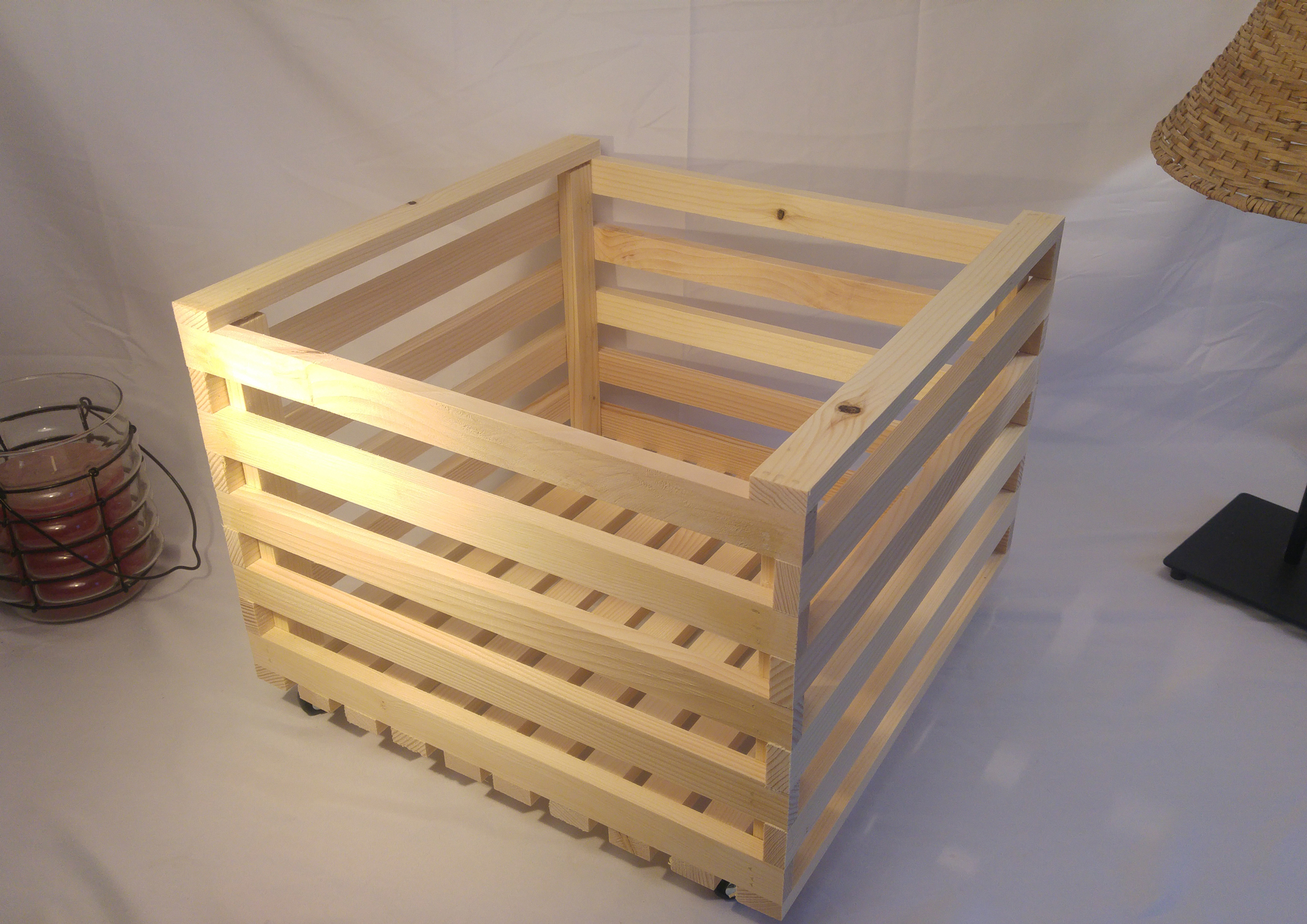 Caisse de rangement en bois, personnalisable