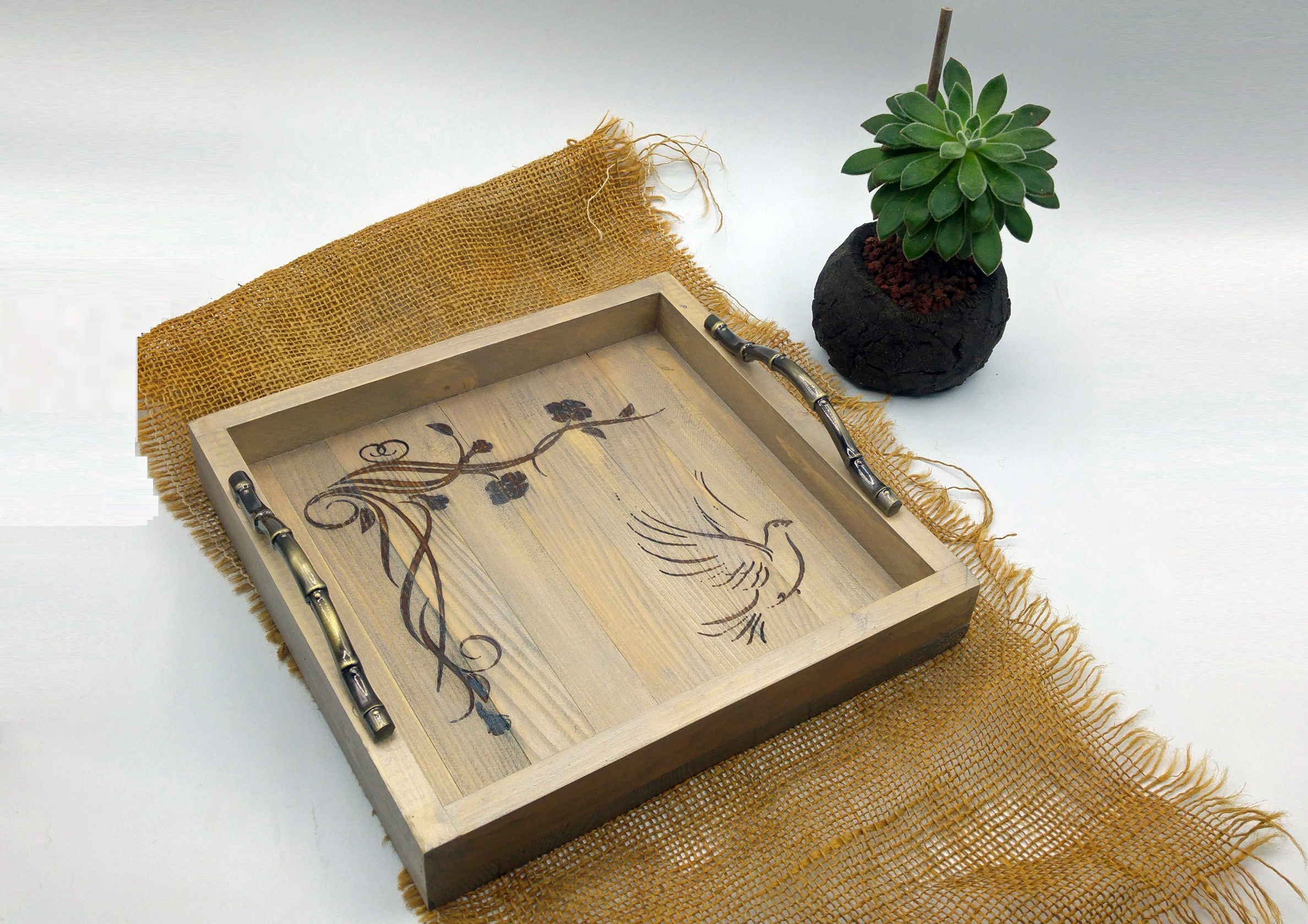 Petit plateau carré - "Tea Time" – Image 13