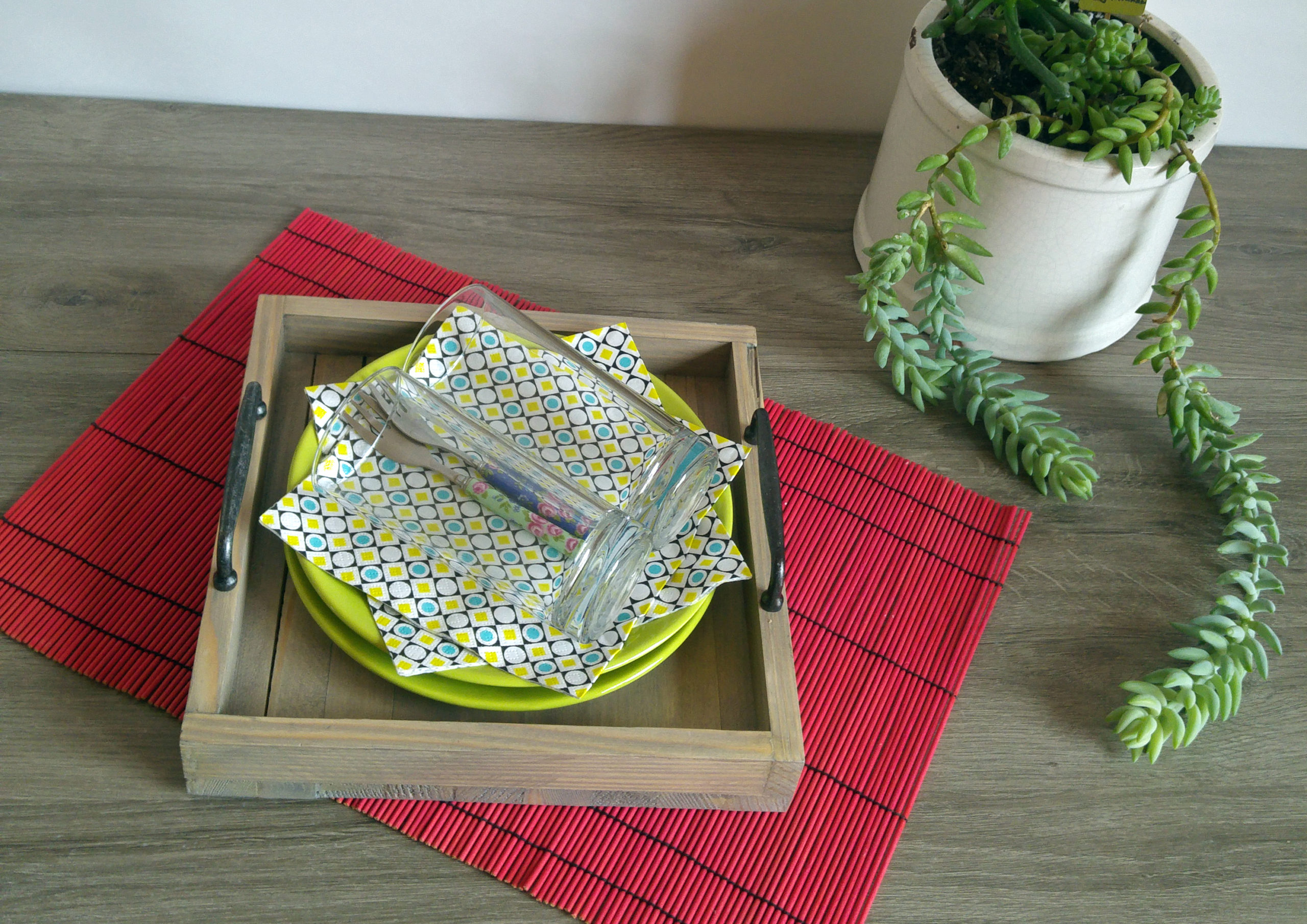 Petit plateau carré - "Tea Time" – Image 10