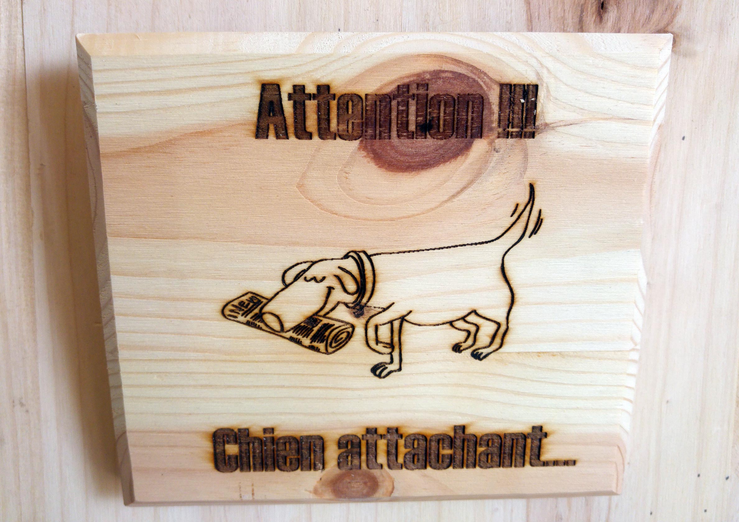 Pancarte en bois gravée personnalisable – Image 11