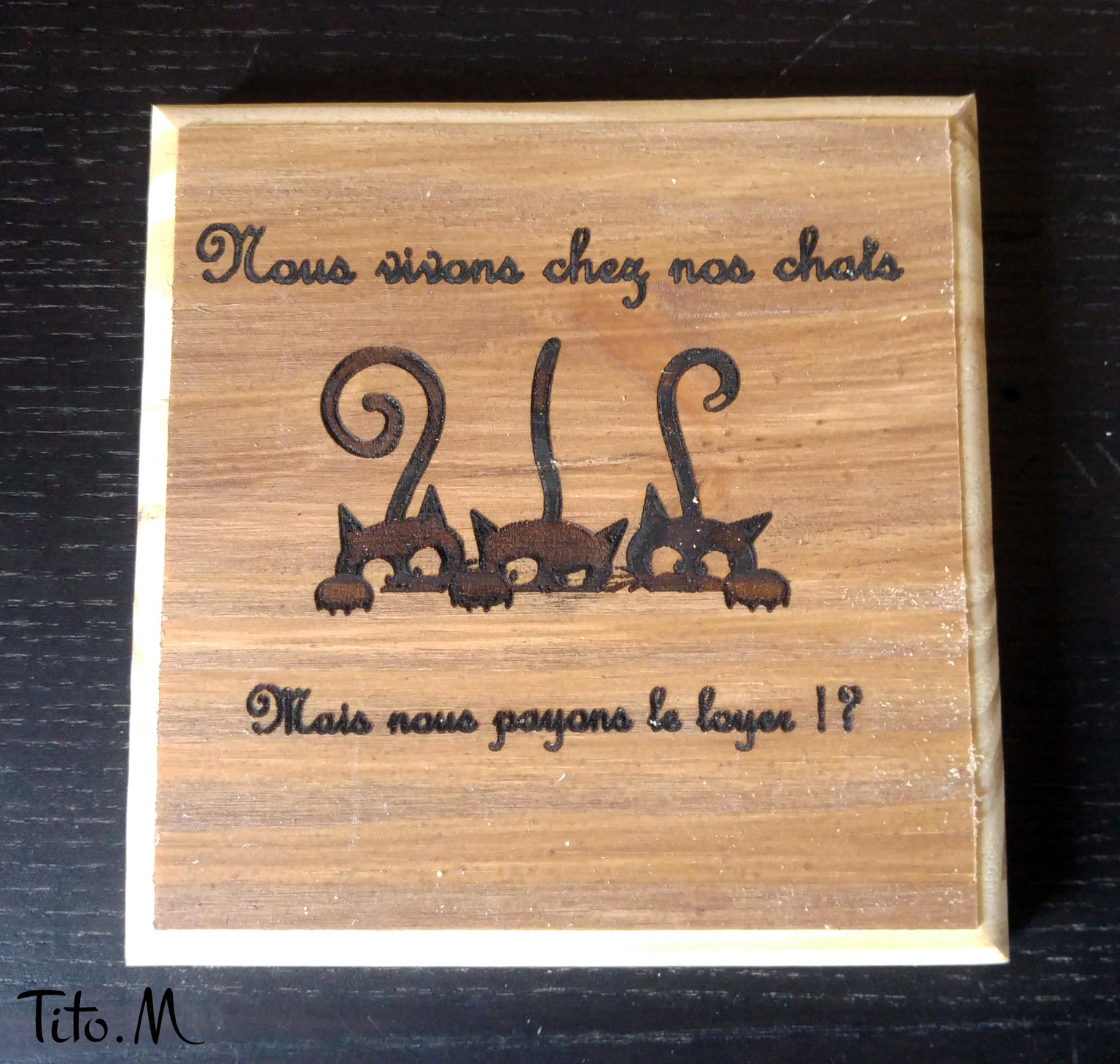 Pancarte en bois gravée personnalisable – Image 9