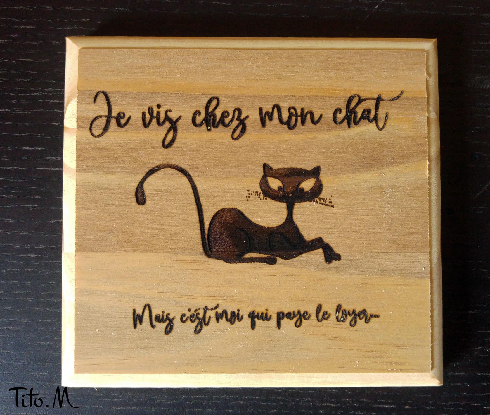 Pancarte en bois gravée personnalisable – Image 4