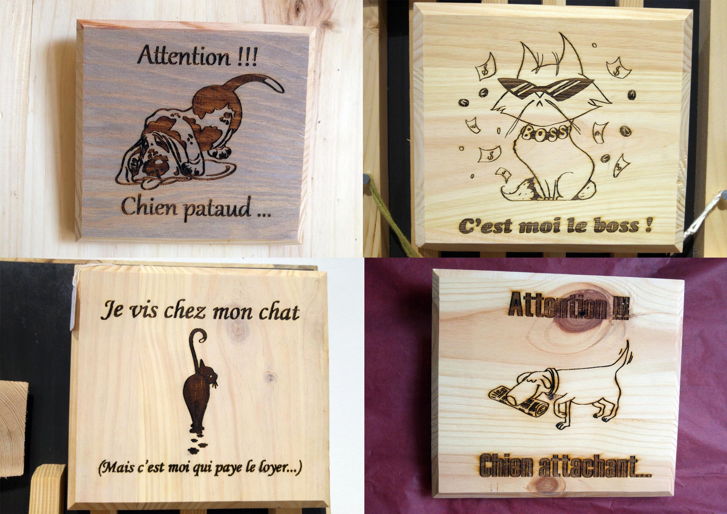 Pancarte en bois gravée personnalisable – Image 5
