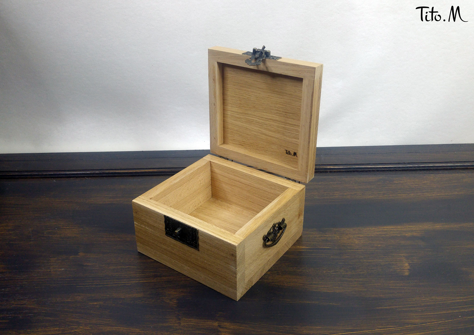 Petit coffret gravé en bois noble – « La Dauphine » – Image 12