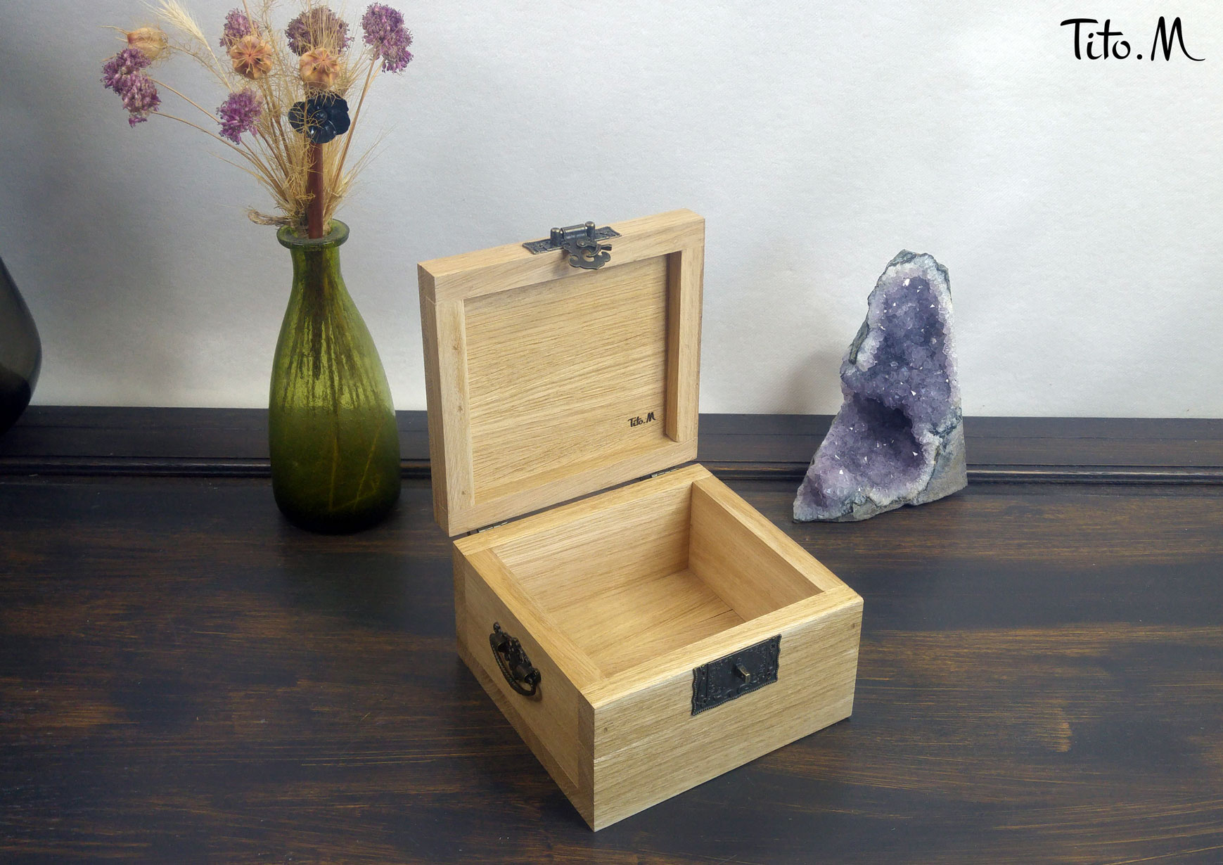 Petit coffret gravé en bois noble – « La Dauphine » – Image 7