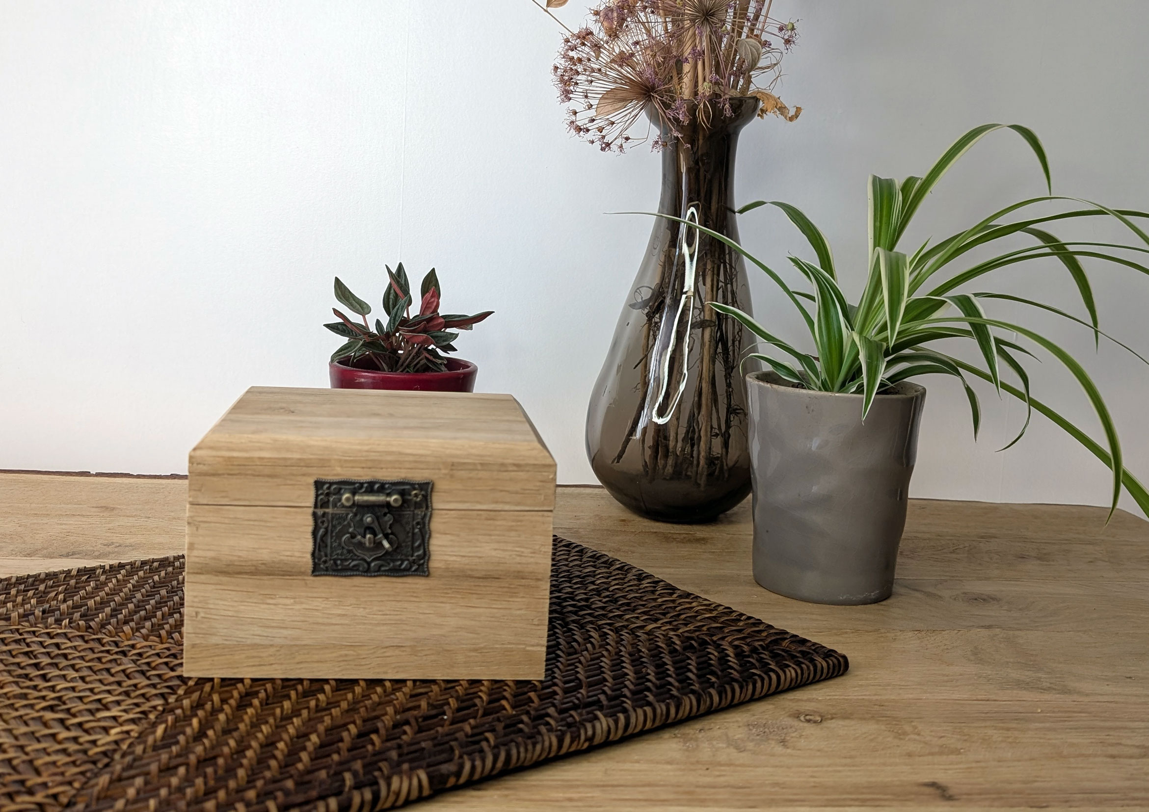 Petit coffret gravé en bois noble – « La Dauphine » – Image 3