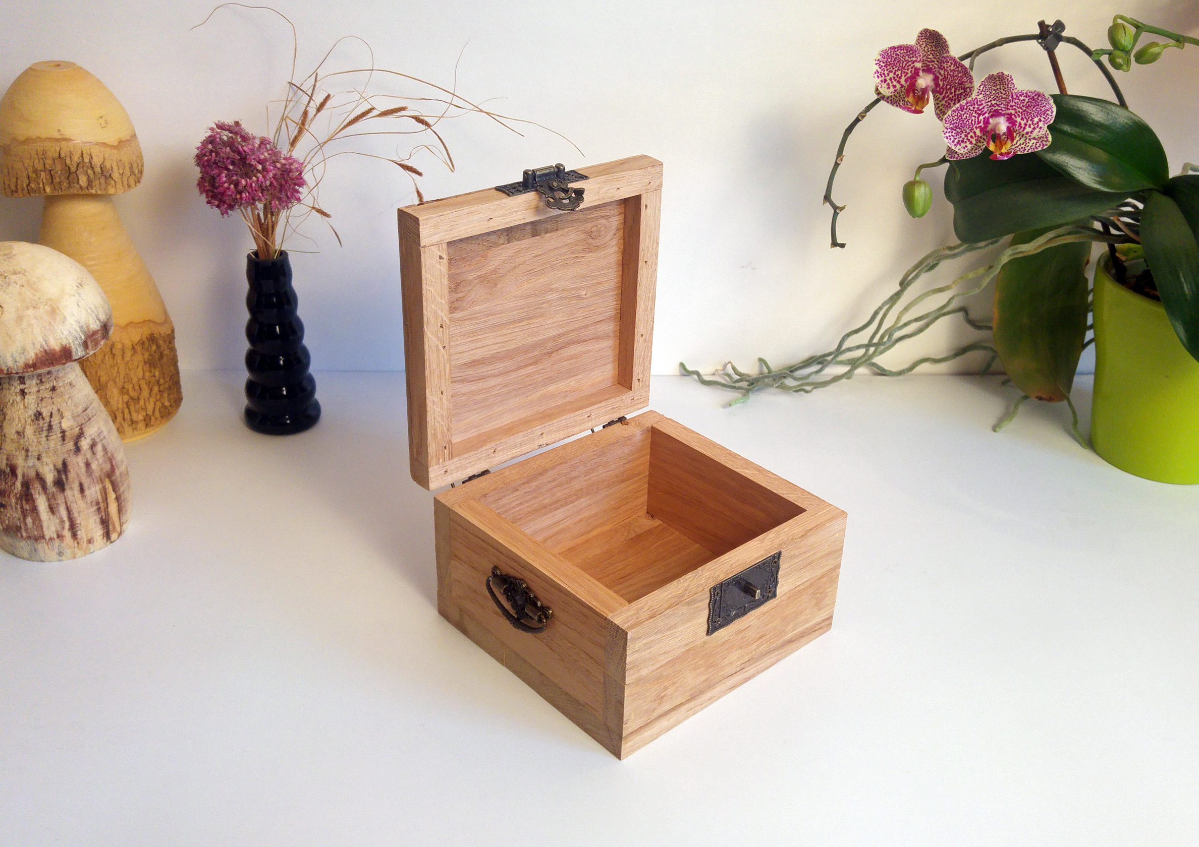 Petit coffret gravé en bois noble – « La Dauphine » – Image 2
